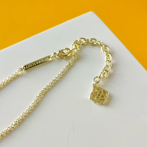 Elisa Gold Rose Quartz Pendant Necklace by Kendra Scott - Picture 3 of 3